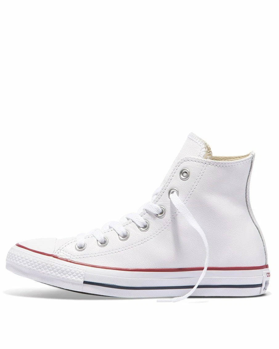 Soltero Guión lana Converse All Star Chaussures Hommes Haute Femme Chuck Taylor Blanc Cuir  Blanche | eBay