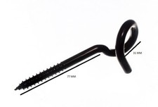 Pigtail Swing Hammock Screw In Hook 130mm L Black Jappanned Steel With Pck 50