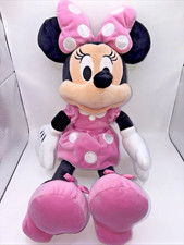Minnie Mouse Pink Polka Dot Dress Plush Stuffed Toy Medium Size 19"