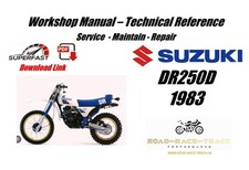 Suzuki DR250D DR250 D Service Repair Workshop Manual  1983
