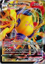 Carta Pokemon Regieleki VMAX Holo 058/195 ultra rara SWSH12: Silver Tempest LP