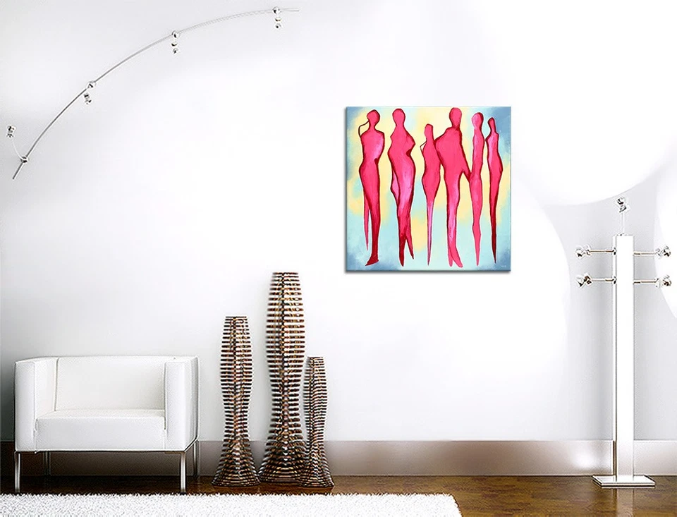 NOVAARTE Acryl Bild Gemälde Frau Abstrakte Malerei Männer Moderne Kunst ORIGINAL - Bild 3 von 4