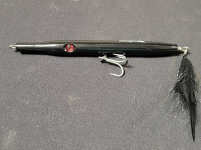 1 - 247 Custom Lures Needlefish Slow Sink 7'' ~1.75oz BLACK COLOR
