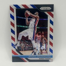 2018-19 Panini Prizm Red White and Blue Prizms Andre Drummond #182 DET