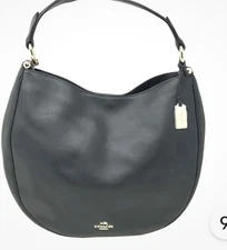 Coach Black Leather Nomad Glovetanned Hobo Shoulder Ladies Bag 36026
