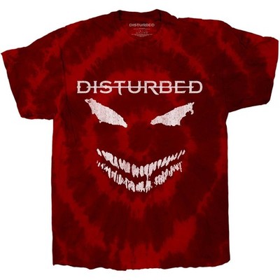 Disturbed Scary Face Dip-Dye T-Shirt NEU OFFICIAL