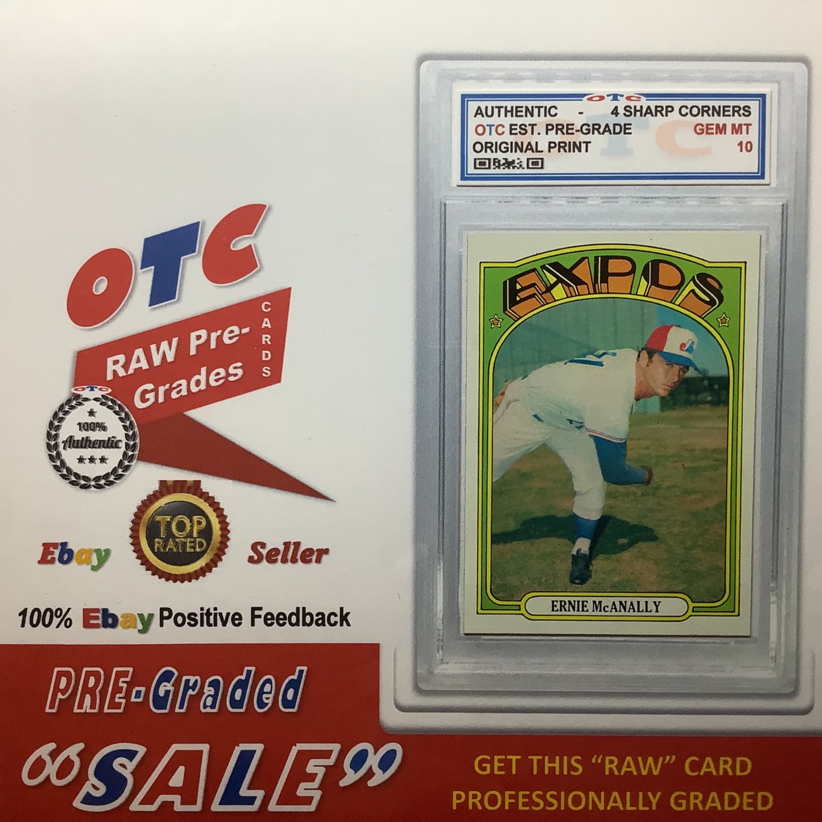 1970s-NOW HOFs/Stars/RCs 1-MYSTERY PICK OTC Certified Pre-Graded Slab Card view 12