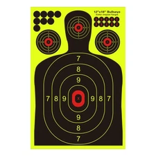 12x18 inch Silhouette Splatter Targets - Bright Fluorescent Yellow Easily see...