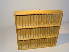 Portacassette da Muro in Legno per 48 Musicassette - Vintage - Nuovo