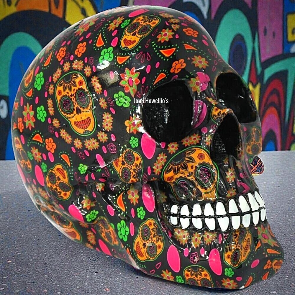 Day Of The Dead Skull Ornament Gothic Sugar Skull Sculpture Nemesis Now Home