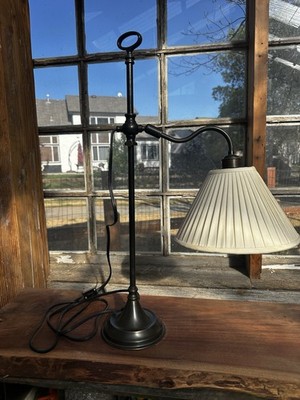 BH76617: ROBERT ABBEY Bronze Finish Desk Lamp w. Shade