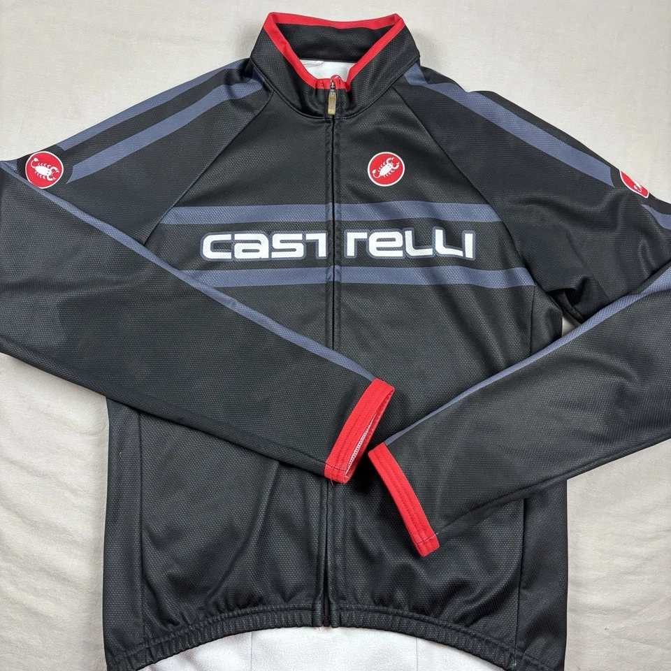 Chaqueta Castelli Passista Softshell Negra Térmica Ciclismo Manga Larga Cremallera Med Foto 3 de 4