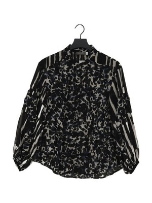 Neuwertige Samt Damen Bluse M Multi 100% Polyester Basic