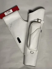 Vintage Neet Archery Target Quiver White Vinyl New Old Stock 3-Tube Pocket