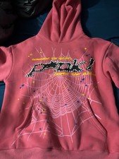 Pink Spider Hoodie Size Small