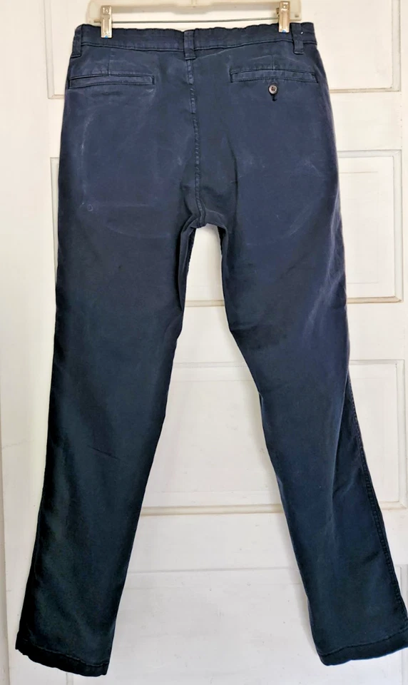 George 深蓝色修身直筒休闲裤男式 32X32 码 — 第 4/4 张图片