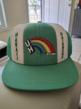 VINTAGE HAWAII UNIVERSITY RAINBOWS 1980 snapback Cap Hat