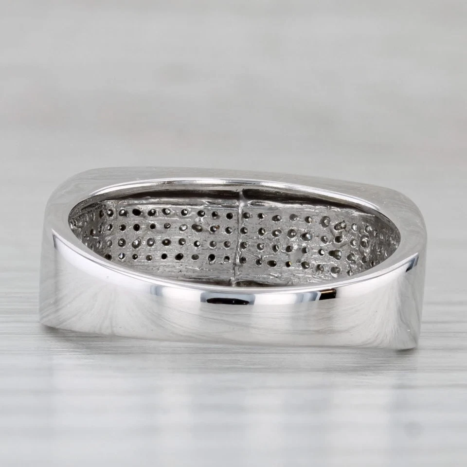 0.32ctw Diamond Men's Wedding Band 10k White Gold Size 10.5 - Image 4 of 4