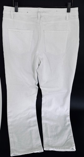 Coldwater Creek White Denim Natural Fit Slim-Leg Women Pants Size P10 - Picture 14 of 14
