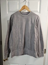 Chipotle Sweatshirt Adult Grey Crew Neck Pullover Employee Uniform L Unisex