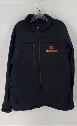 Antigua Light Weight Cole Weather Water Resistant Jacket Size L Men Black - product listing photo