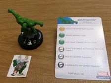 HeroClix Marvel INCREDIBLE HULK FAST FORCES Abomination 004 with card