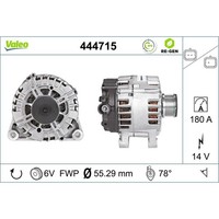 Lichtmaschine Generator 14 V 180 A Ø 55 Mm Valeo FüR U.A. CitroËN C5