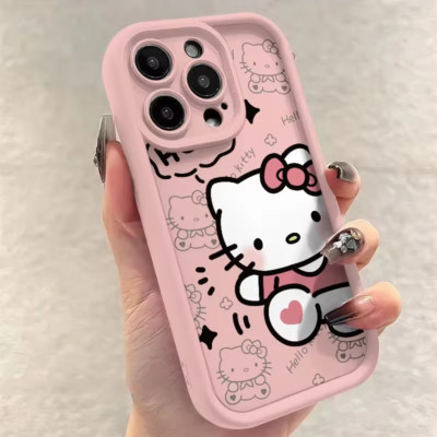 Sanrio Ins Hello Kitty Phone Case for Iphone 16 15 14 13 11 12 Pro Max X XR XS 7