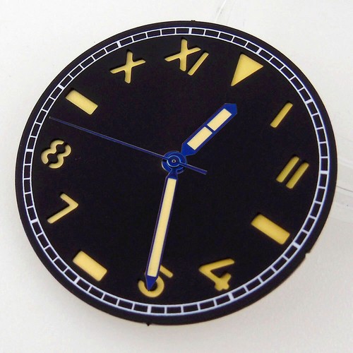 35MM California black cofee sandwich Watch Dial fit miyota 8215 NH35 NH36 2824 - Picture 13 of 17