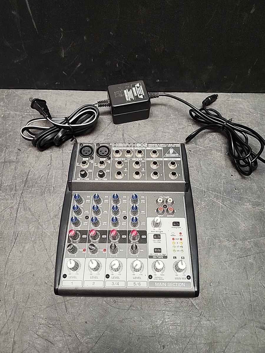 Behringer Xenyx 802 Mixing Console, 8 Channel - Black | eBay