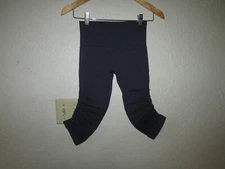 Lululemon Women’s Ebb and Flow to Street Yoga Pants Tight Leggings Crop Blue 2