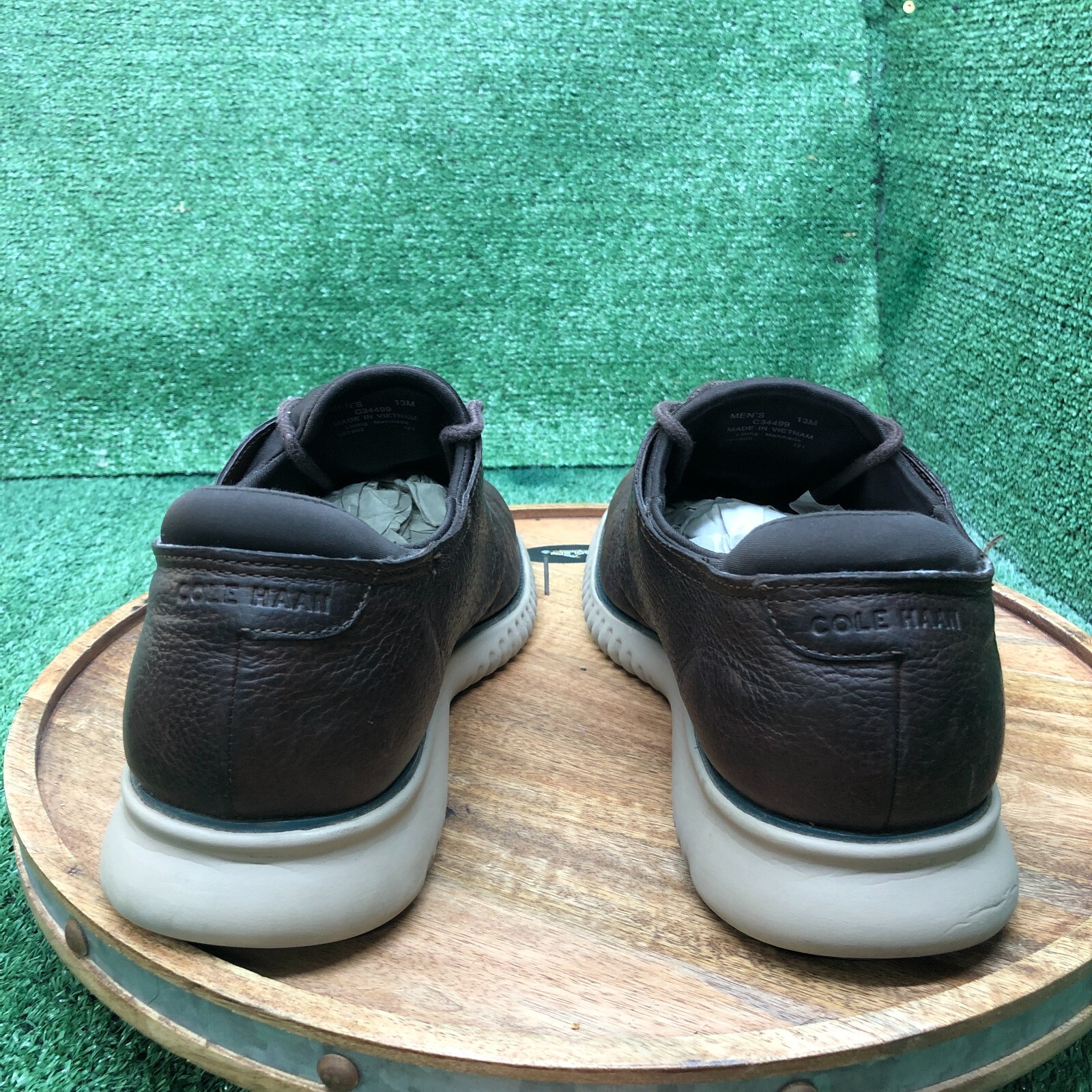 SAOLA Oxford punta alare marrone laser Cole Haan da uomo 2.ZERØGRAND da uomo in pelle taglia 13 M C34499