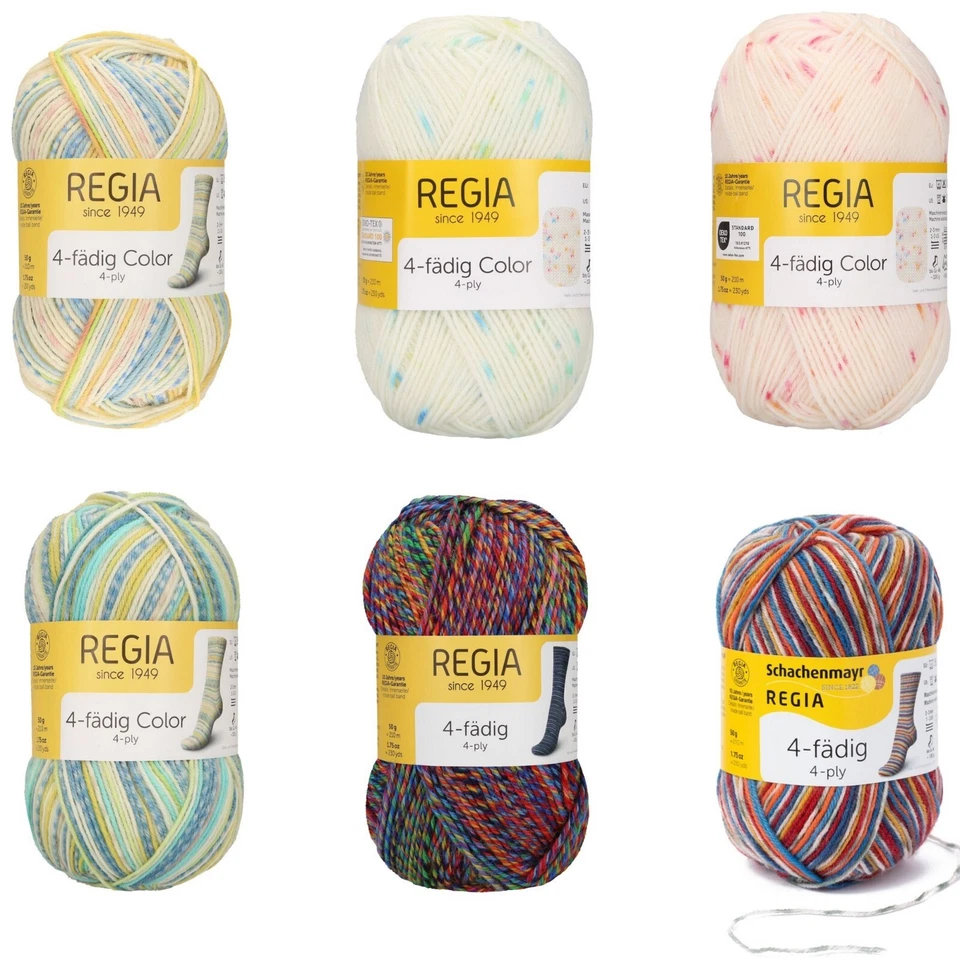50g REGIA COLOR 4-fädig 4-fach Sockenwolle Schachenmayr (59,00€/kg)