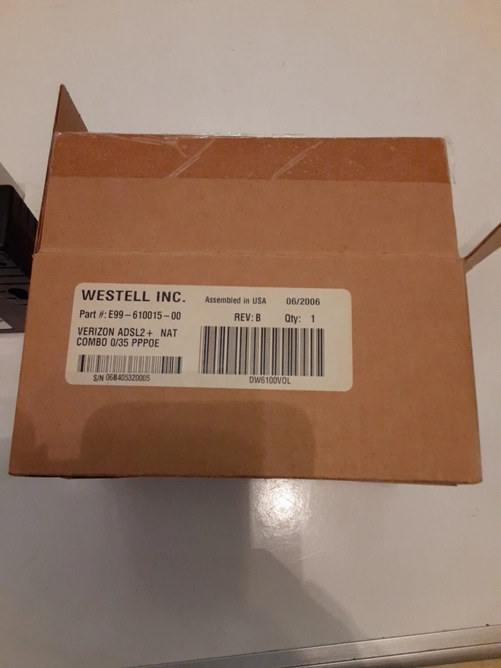 WESTELL 6100 E99-610015-00 DSL Internet Router AC Power Ethernet USB Cables - Image 2 of 4