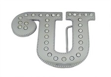Initial U Letter u Western Belt Buckle Silver Metal Iced Style Rhinestones Mens