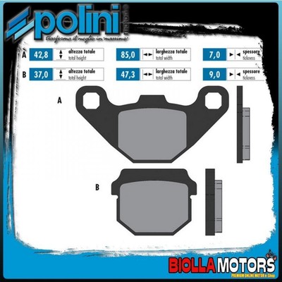 174.0074 PEUGEOT VIVACITY 100 POLINI FRONT BRAKE PADS (HengTong caliper) 