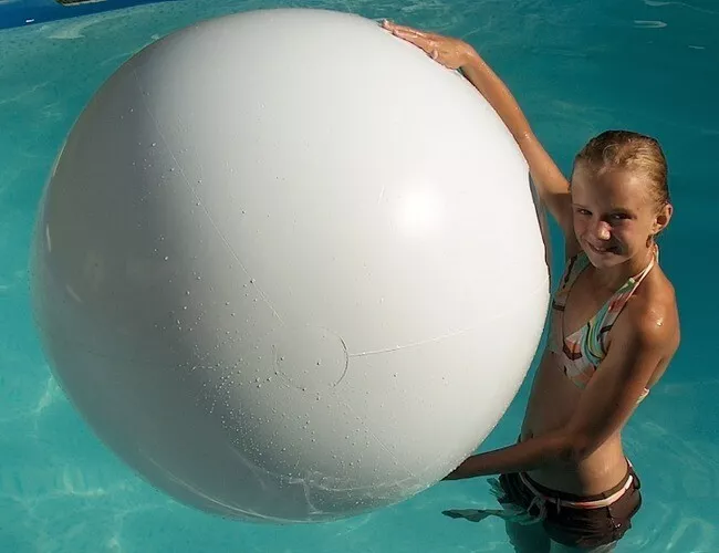 Large white beach balls on sale