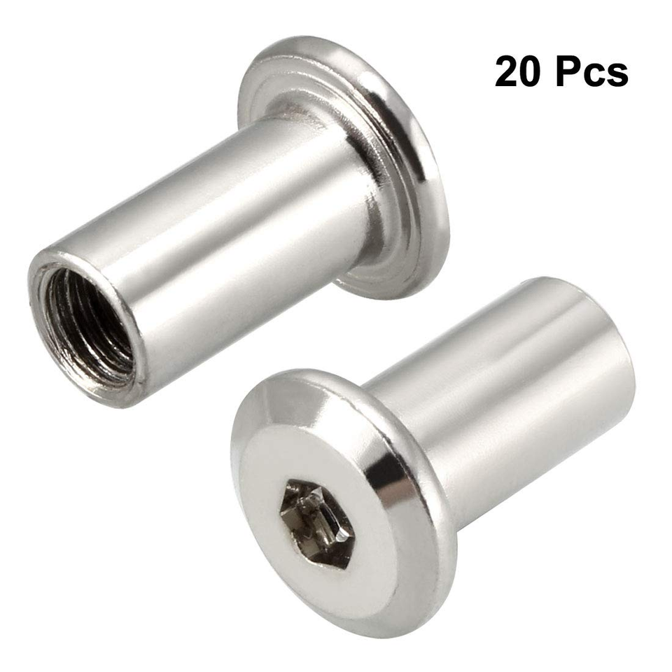 M6X15Mm Hex Socket Head Insert Nut Screw Post Sleeve Nut for Furniture