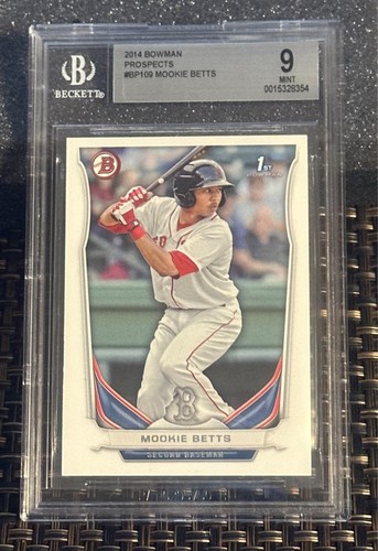 Mookie Betts 2014 Bowman Prospects 1st Bowman RC #BP109 (4 card BGS lot) - Picture 2 of 17