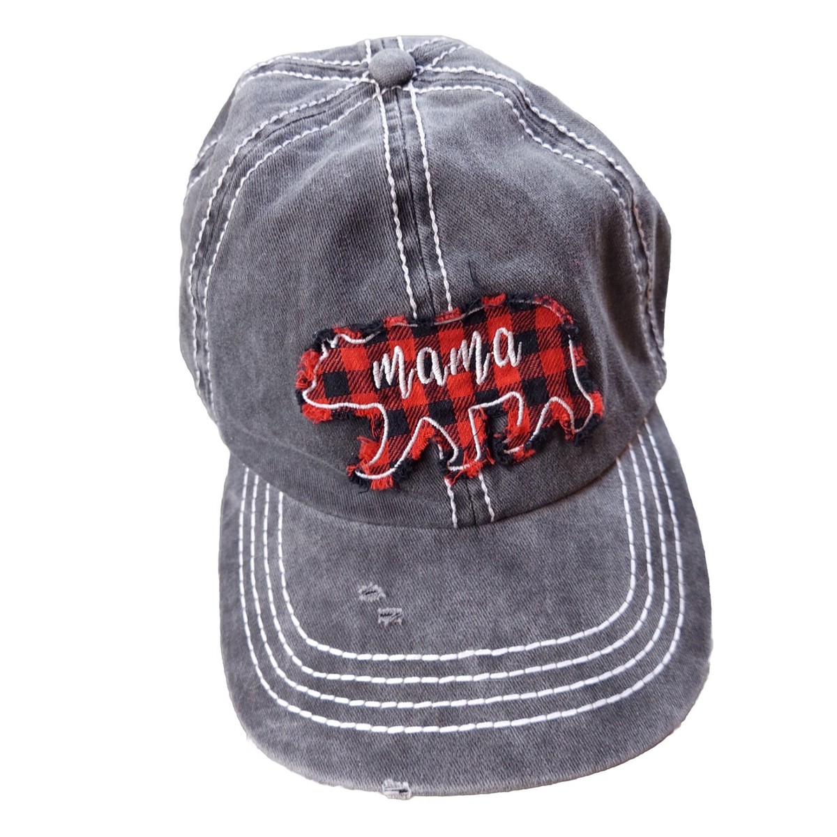 David & Young Americana Flag Mama Bear Embroidered Adjustable Baseball Hat Mama Bear David & Young Ball Cap Hat Adjustable Baseball  main image 2