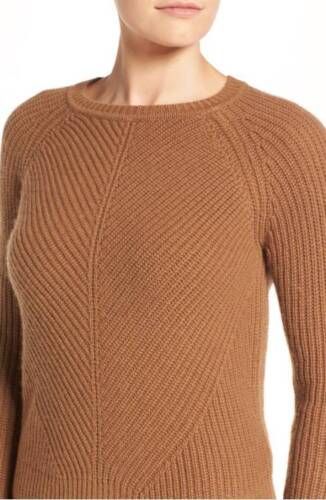 BOSS NWT 'Fareda' Crewneck Wool & Cashmere Sweater Camel Pullover Women's 2017 - Picture 1 of 5