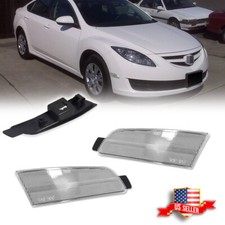 Clear Lens Front Bumper Side Marker Reflector Light Lamps For 2009-2013 Mazda 6