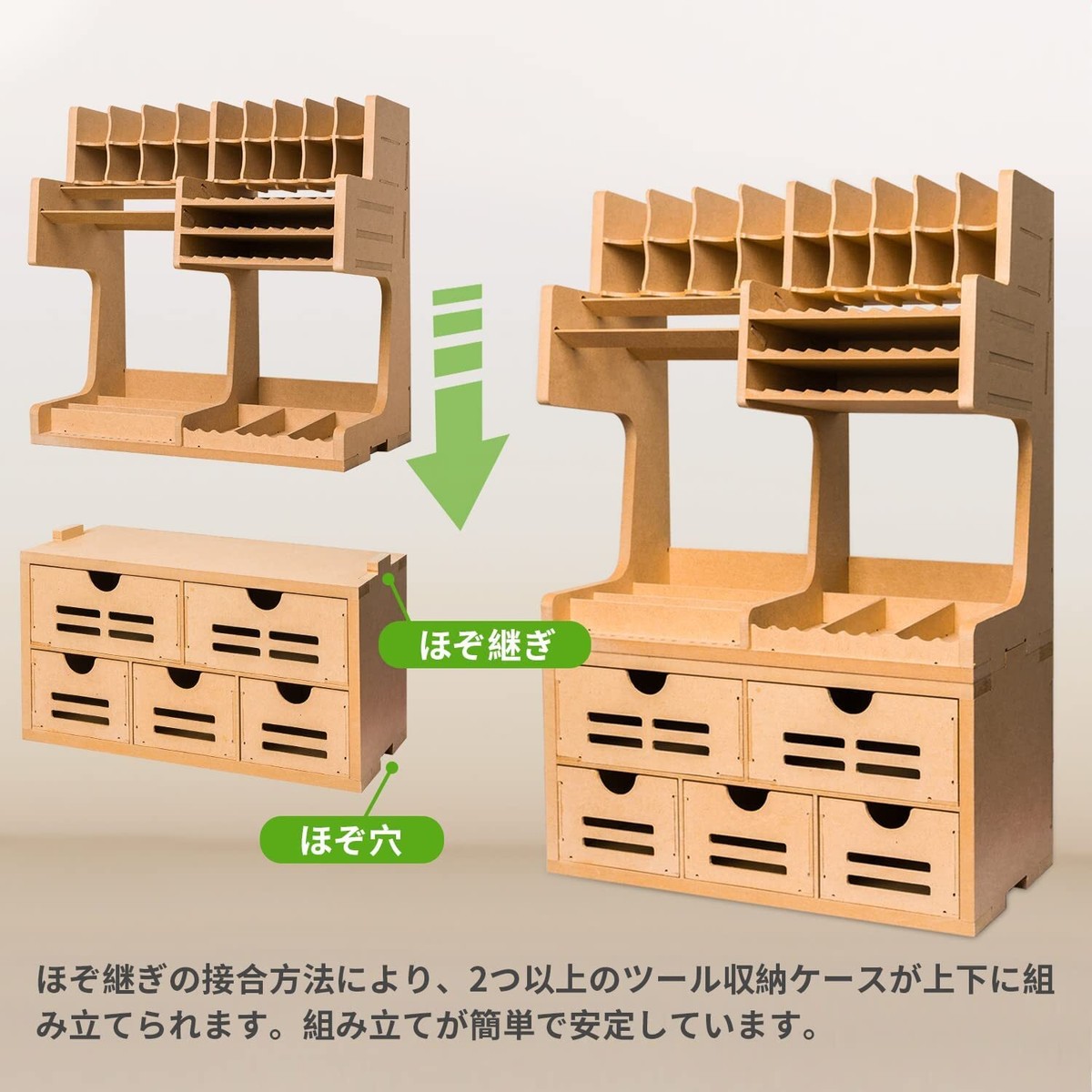 Rack De Rangement Outils Modélisme Bucasso - Organisateur MDF Pour Peinture Et Accessoires