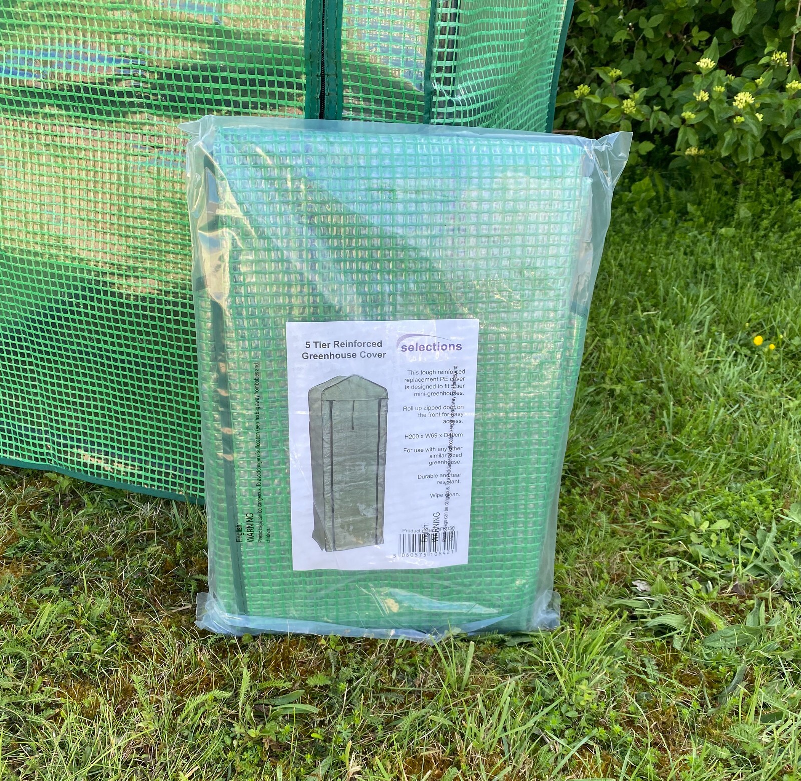 Greenhouse Cover 5 Tier Reinforced Replacement Plastic PE Mini Growhouse 200cm