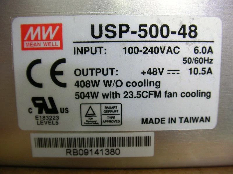 ¡NUEVO! Fuente de alimentación MW Mean Well USP-500-48 AC/CC salida única 48 voltios 10,5 A 408 W Foto 3 de 4