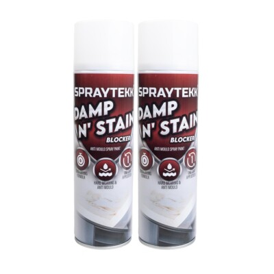 X2 Spraytekk Damp & Stain Block 500ml Anti-Schimmel Wasserschaden Deckenspray