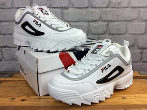 fila mens white trainers