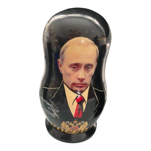 Russian Presidents Leaders Nesting Dolls Set Of 5 Hand Painted Wood Carved - Picture 2 of 8