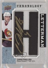 2018-19 Chronology Letterman Letter Relics 13/20 Chris Phillips Patch Auto 0c3