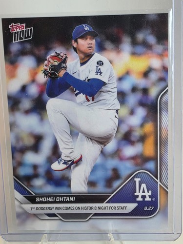 Shohei Ohtani : 2025 ToppsNow MLB Card #621 in hand First win as Dodgers Pitcher